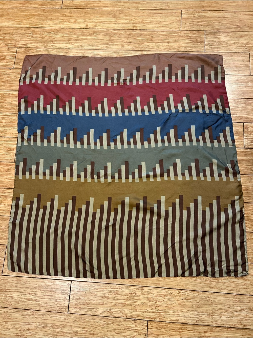 Liberty of London Vintage Silk Multi-Color Geometric Pattern Women’s Scarf